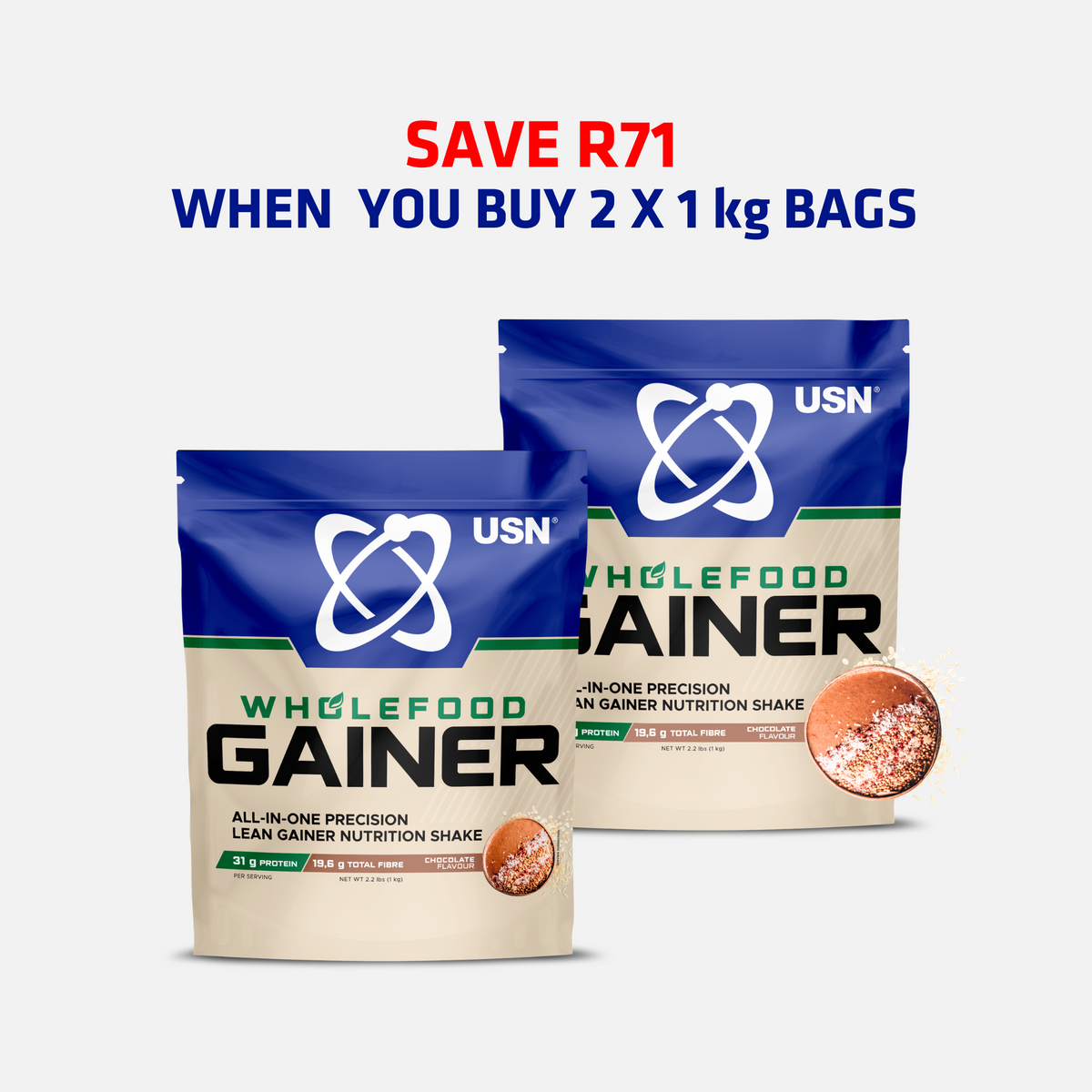 USN® Wholefood Gainer 1 - 2.5kg