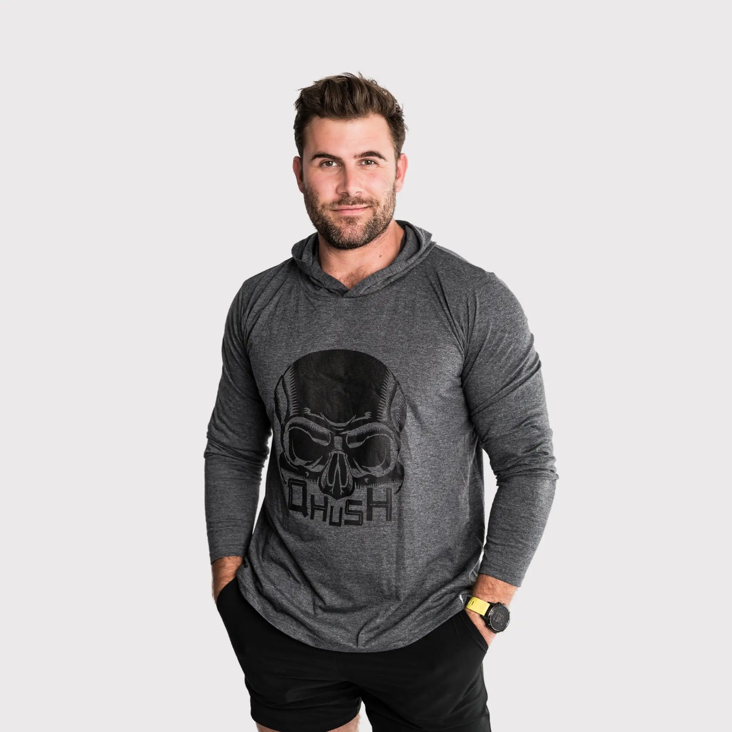 Qhush Grey Melange Hoodie