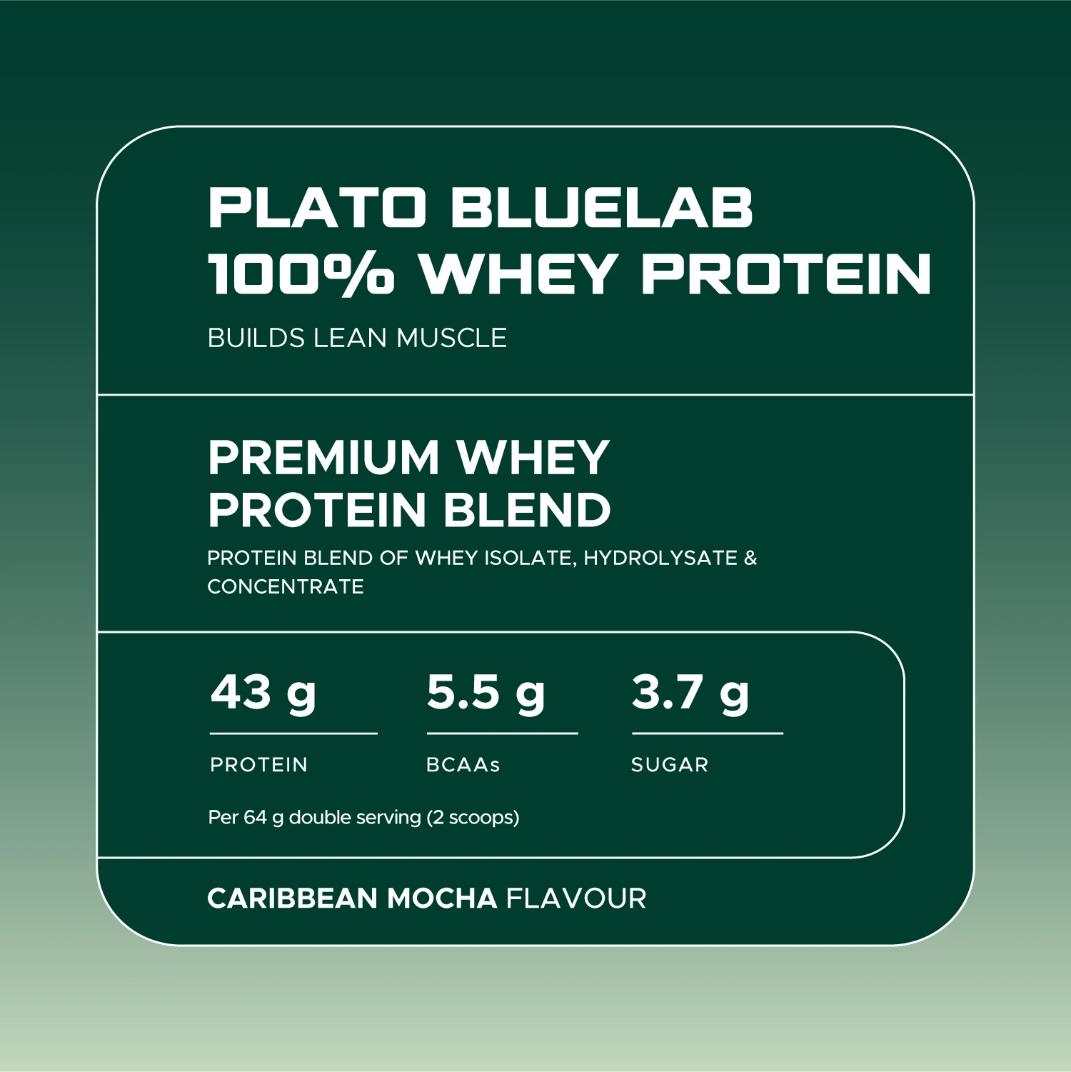 USN Plato Whey Protein Ingredients Caribbean_Mocha