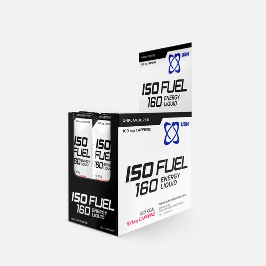 Iso fuel gel box with caffeine