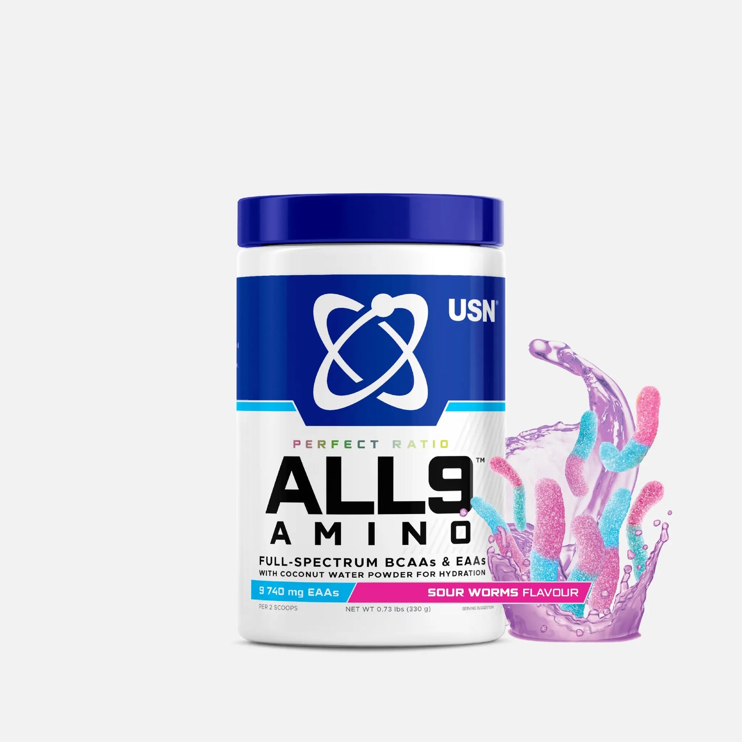 USN-All9amino-Sour-worms-flavour-330g