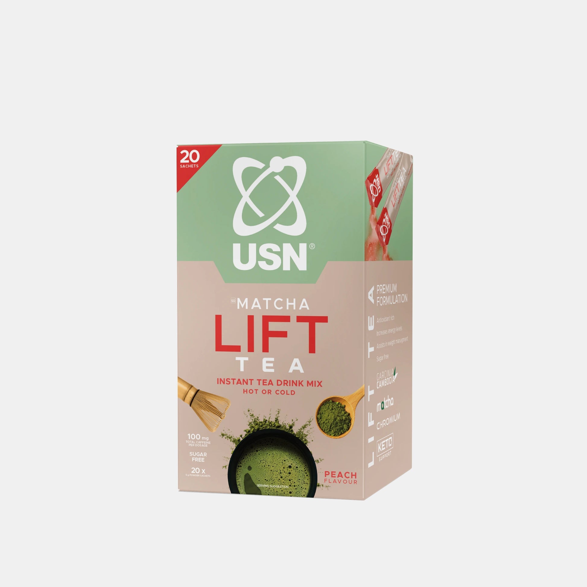 matcha lift tea peach